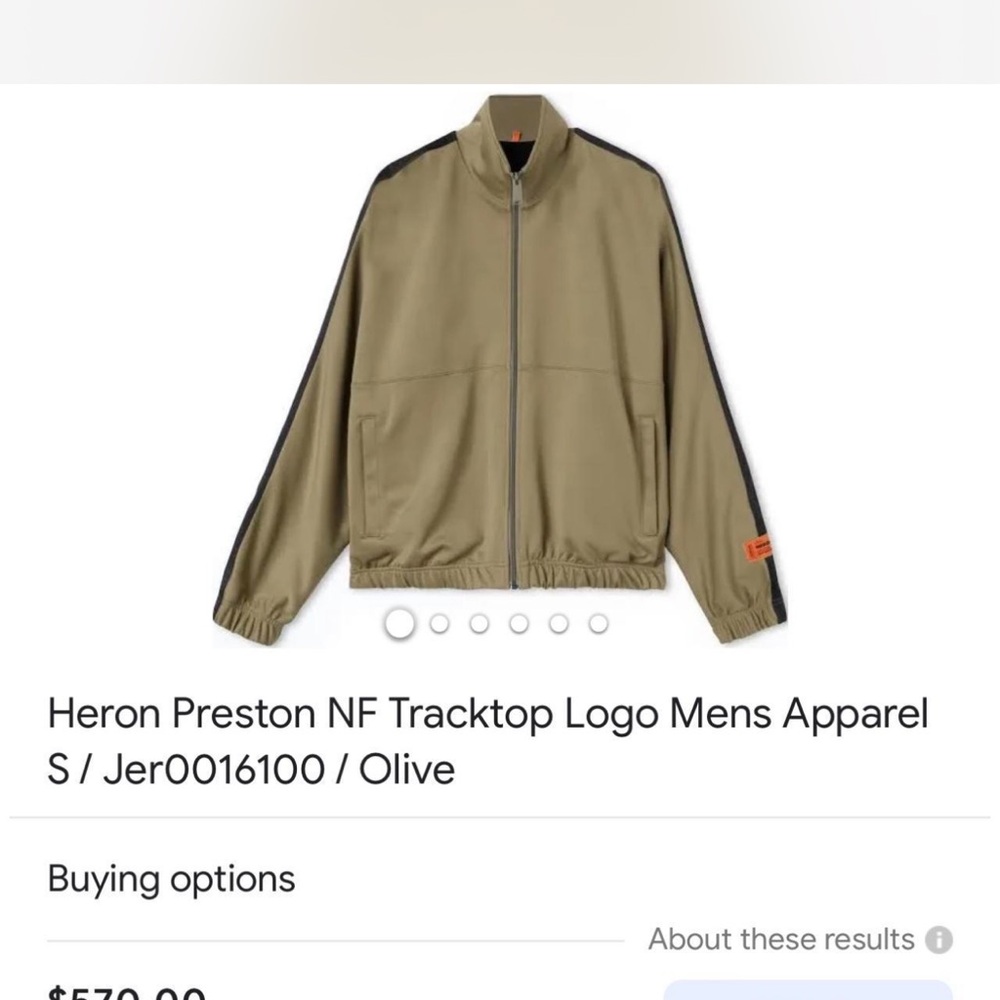 Heron Preston green Track Jacket for Men